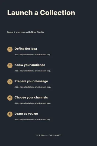 Launch a Collection · Column infographic template