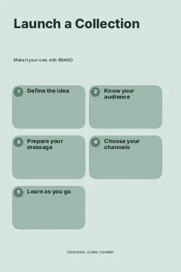 Launch a Collection · Structured infographics infographic template