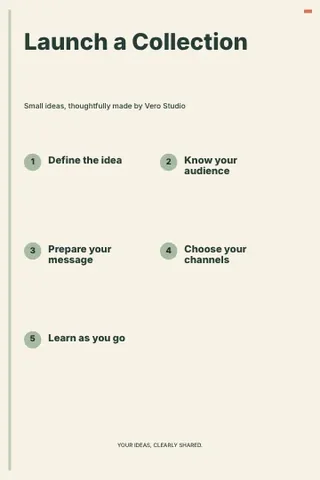 Launch a Collection · Classic infographic template