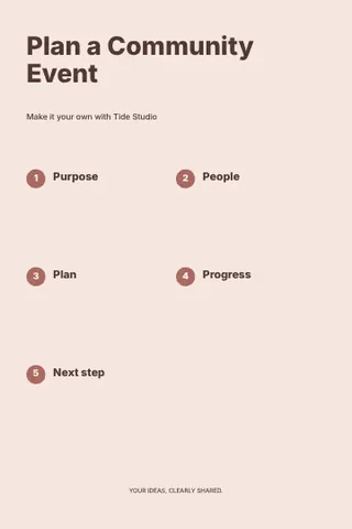 Plan a Community Event · Orbit 2 infographic template