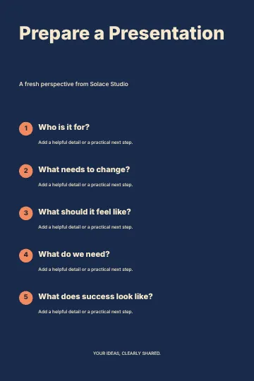 Prepare a Presentation · Spectrum infographic template