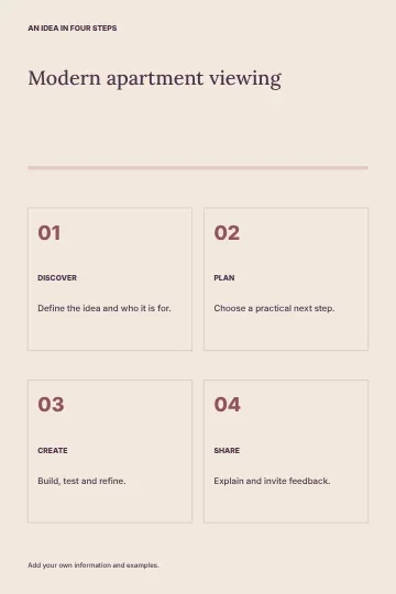 Modern apartment viewing · Sidebar infographic template
