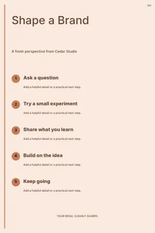Shape a Brand · Terrace infographic template