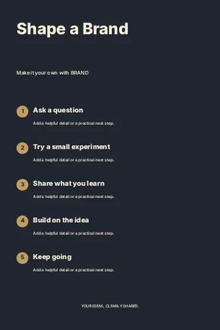 Shape a Brand · Column infographic template