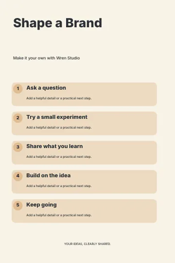 Shape a Brand · Duotone 2 infographic template