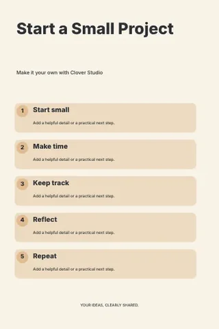 Start a Small Project · Duotone infographic template
