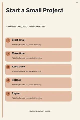Start a Small Project · Medallion infographic template