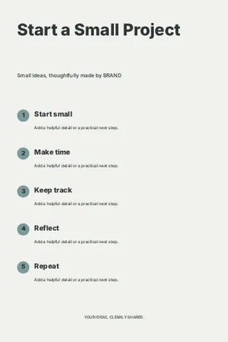 Start a Small Project · Spectrum infographic template