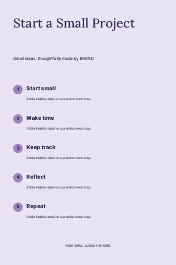 Start a Small Project · Stencil infographic template