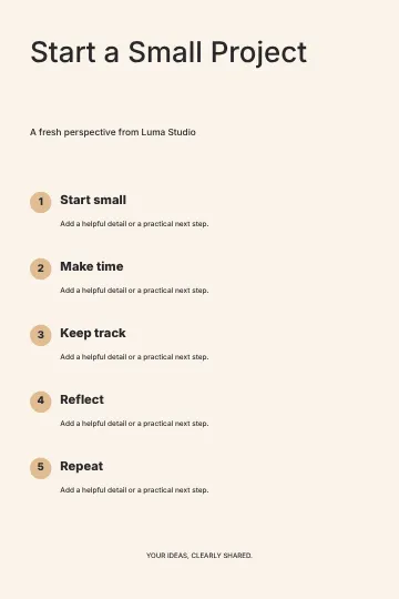 Start a Small Project · Gallery infographic template