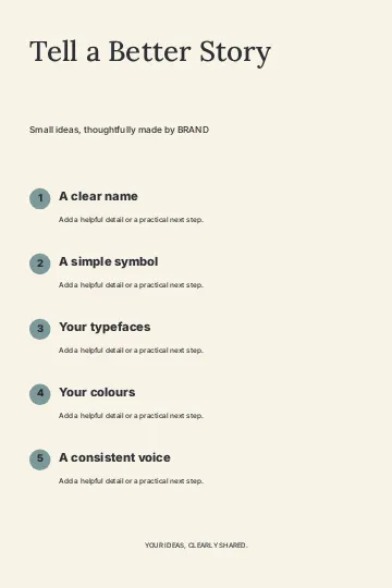 Tell a Better Story · Studio infographic template