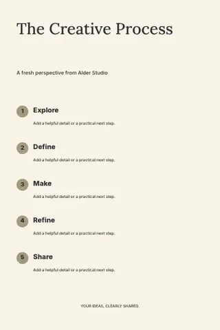The Creative Process · Studio 2 infographic template
