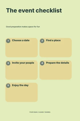 The event checklist · Geometric infographic template