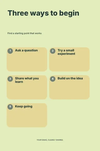 Three ways to begin · Geometric infographic template