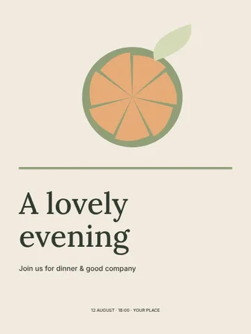 A lovely evening · Editorial invitation template