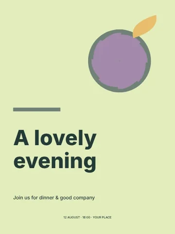 A lovely evening · Geometric invitation template