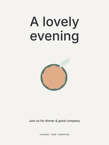 A lovely evening · Minimal invitation template
