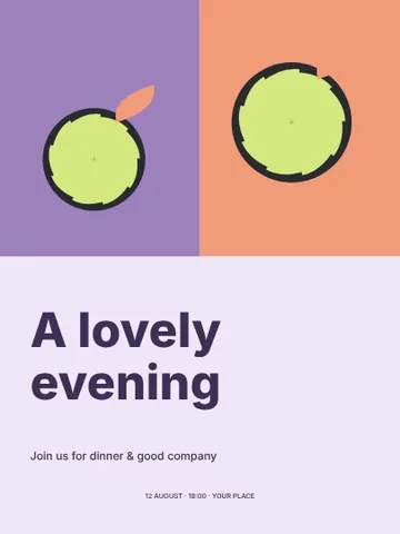A lovely evening · Playful invitation template