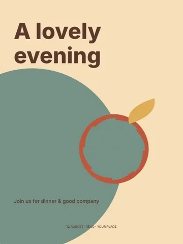 A lovely evening · Retro invitation template