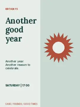 Another good year · Minimal invitation template