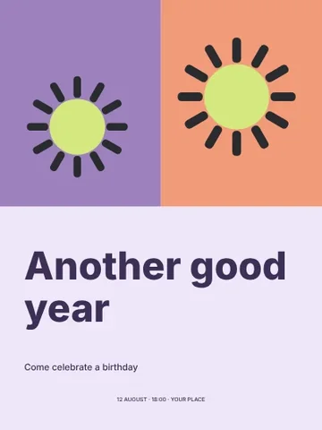 Another good year · Playful invitation template