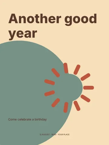 Another good year · Retro invitation template