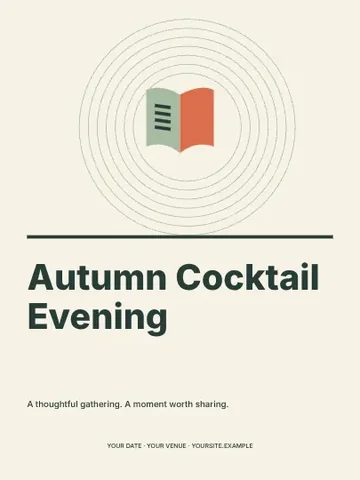 Autumn Cocktail Evening · Contour invitation template
