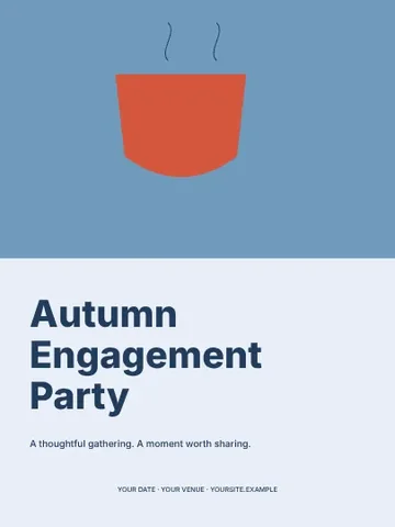 Autumn Engagement Party · Duotone invitation template