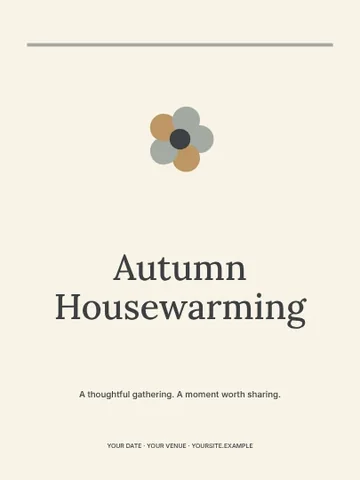 Autumn Housewarming · Classic invitation template