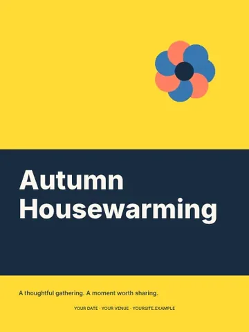 Autumn Housewarming · Stencil invitation template