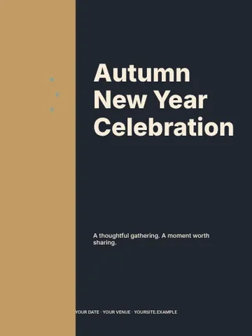 Autumn New Year Celebration · Column invitation template