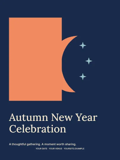 Autumn New Year Celebration · Studio invitation template