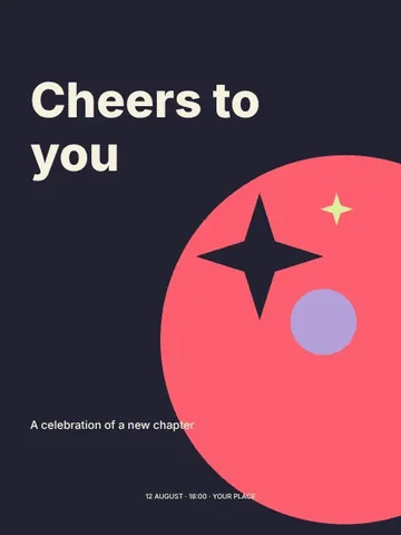 Cheers to you · Bold invitation template