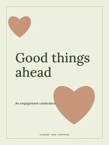 Good things ahead · Botanical invitation template