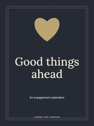 Good things ahead · Elegant invitation template