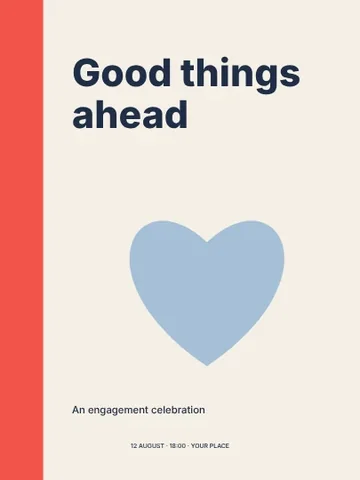 Good things ahead · Swiss invitation template
