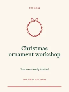 Christmas ornament workshop