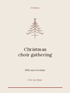 Christmas choir gathering · Botanical invitation invitation template
