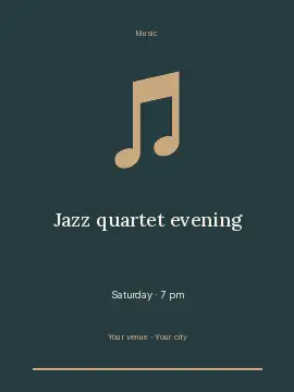 Jazz quartet evening · Spotlight invitation template