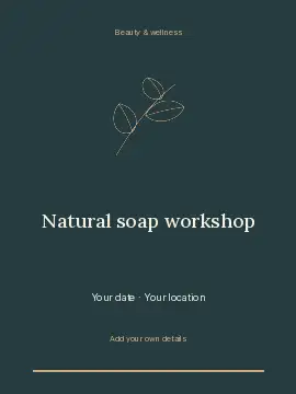 Natural soap workshop · Framed invitation template