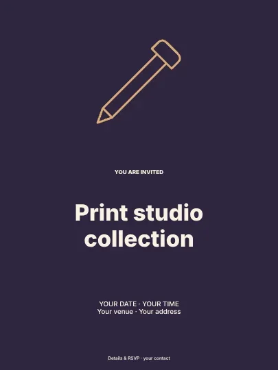 Print studio collection · Gallery invitation template