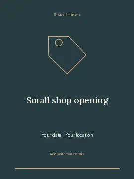 Small shop opening · Centered invitation template