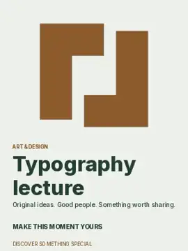 Typography lecture · Gallery invitation template