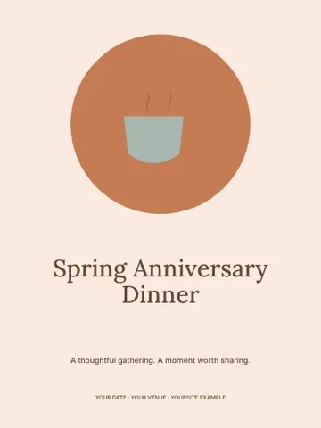 Spring Anniversary Dinner · Medallion invitation template