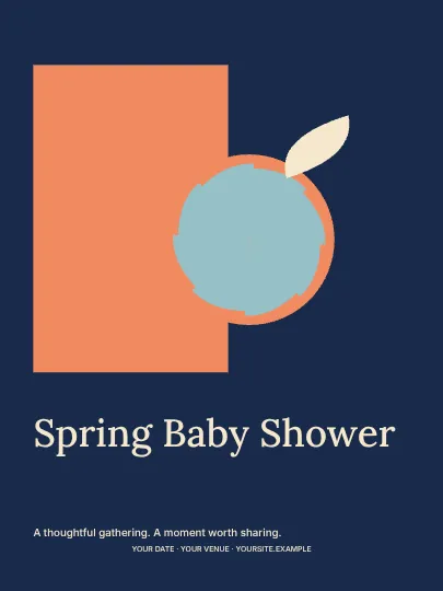 Spring Baby Shower · Botanical invitation invitation template