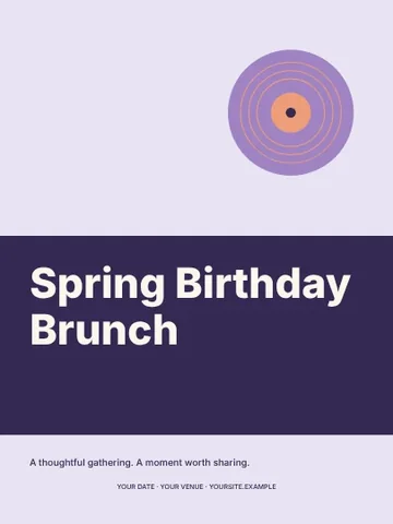 Spring Birthday Brunch · Stencil invitation template