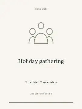 Spring Holiday Gathering · Botanical invitation invitation template
