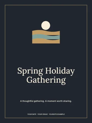 Spring Holiday Gathering · Frame invitation template