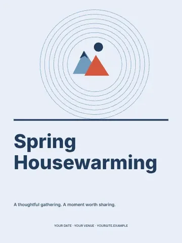 Spring Housewarming · Contour invitation template