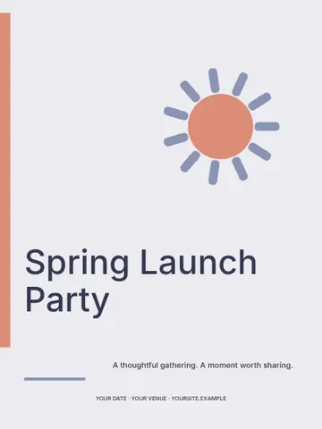 Spring Launch Party · Signal invitation template